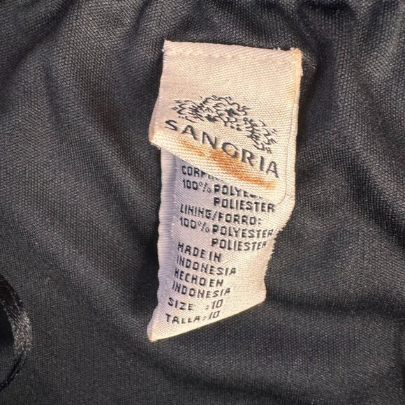 2/$18 SALE Vtg Sangria Halter Dress Womens 10 Sheer Layers Sweetheart Drop Waist - Picture 4 of 9